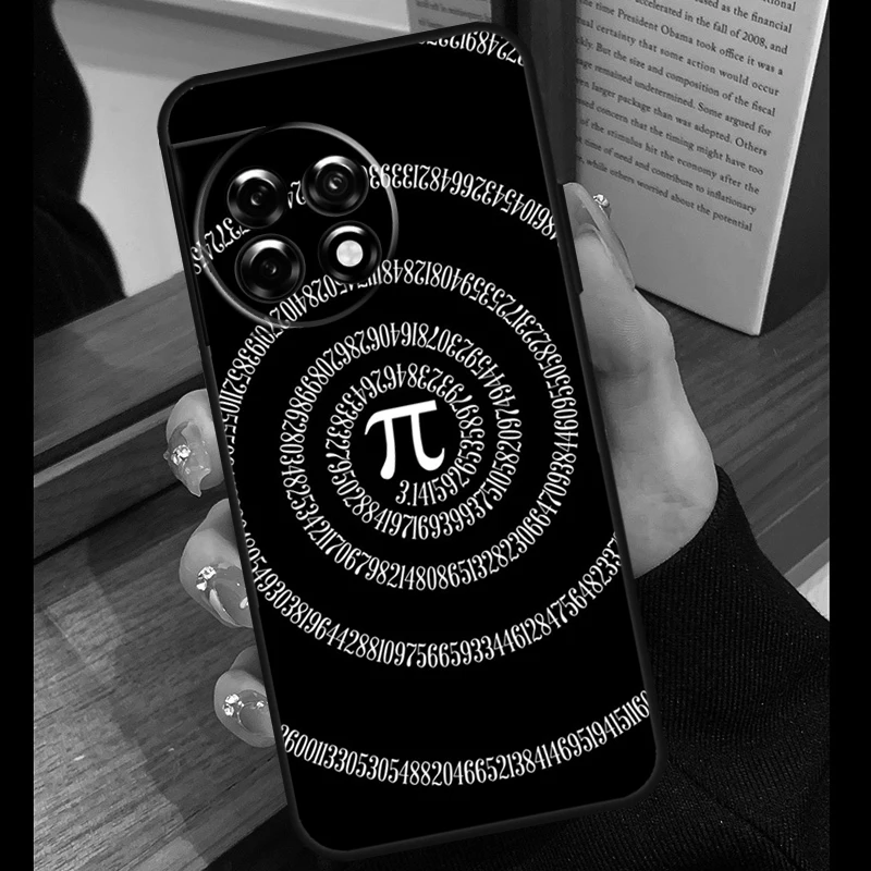 حافظة Math Formula Pi لهاتف OnePlus 13T 10T 8T 10R 12R 13R 13 12 11 9 10 Pro Nord CE 5 2 3 4 Lite N20 N30