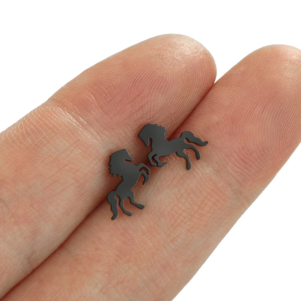 Cxwind Simple Laser Engraving Fashion Stainless Steel Earrings Horse  cut earrings, Study Earrings, earrings Birthday Gift