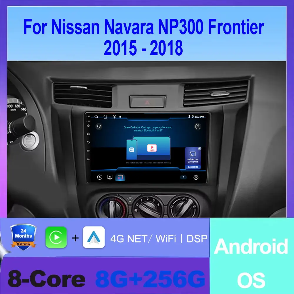 Android OS Autoradio Voor Nissan Navara NP300 Frontier 2015-2018 Multimedia Video Player GPS Navigatie Draadloze Carplay