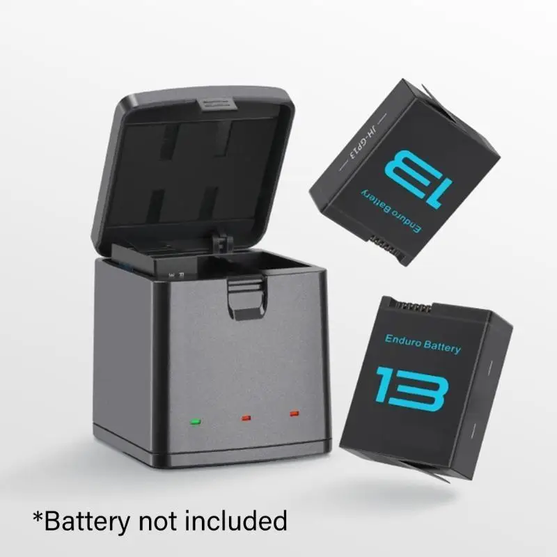 Y1UB obudowa ładowania dla kamery akcji 13 Czarne cechy potrójne szczeliny i portu typu C wiele ładowarki akumulatorów