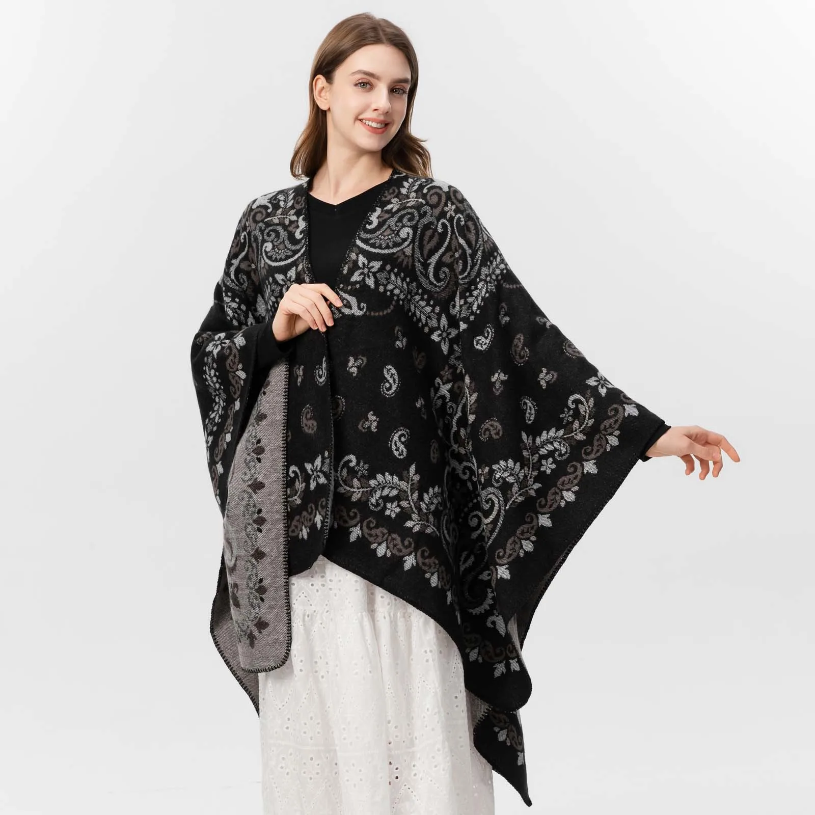 

Женский роскошный шарф Jacqumus Femme, кашемировый палантин для свадьбы, имитация зимы, пончо из пашмины, толстая шаль-капри, шарф Mujer