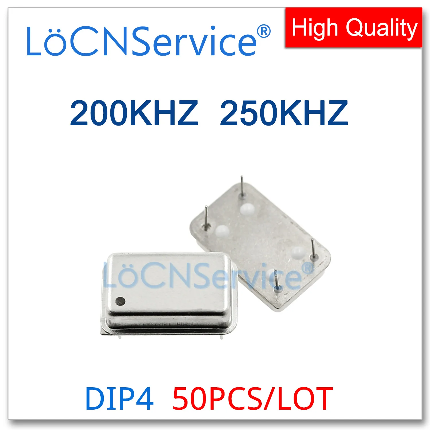 50PCS 200KHZ 250KHZ Crystal Oscillator Active Crystal OSC DIP-4 Rectangular Full Size 200K 250K 200.000KHZ 200.0KHZ 250.000KHZ