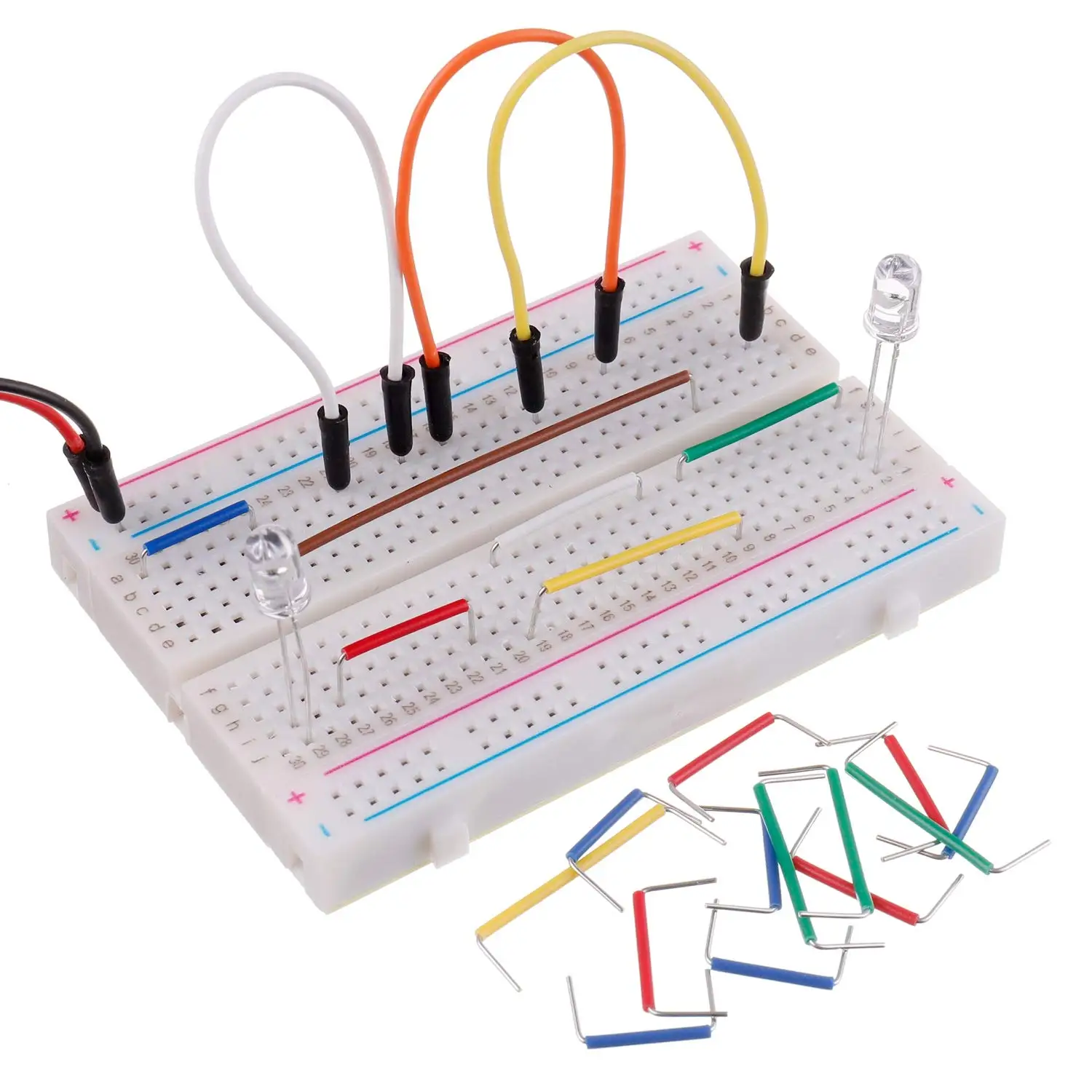 Breadboard 400/830 Point Solderless Prototype PCB Board Kit 65PCS Solderless Flexible Breadboard Jumper Wires for Arduino
