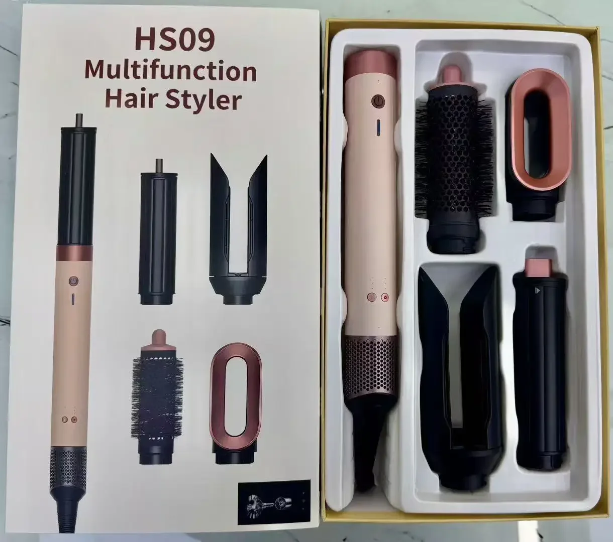 2026220V 6 in 1 Hair Styler Hairdryer Brush 1700W High-Speed Hair-care Negative Ionic Blow Dryer Fast Drying Styler
