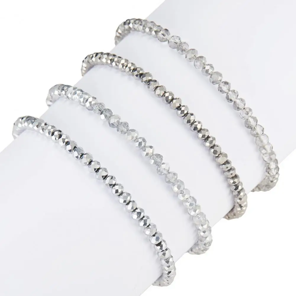 Unisex Bracelet 4pcs Beach Bracelet Set Fine Workmanship Stacked Faux Bracelets Non-fading Versatile Jewelry for Wear Rust-proof
