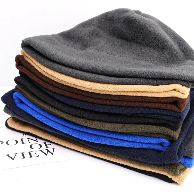 Winter Polar Coral Hat Fleece Balaclava Men Face Mask Neck Warmer Beanies Thermal Head Cover Tactical Military Sports Scarf Caps