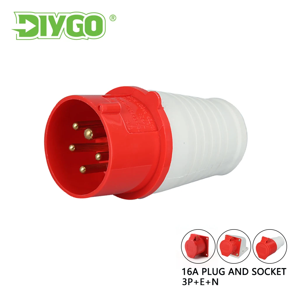 IP44 5-pinowe złącze kabla elektrycznego Wtyczka przemysłowa i gniazda męskie i żeńskie do klimatyzacji 16A 380V-415V