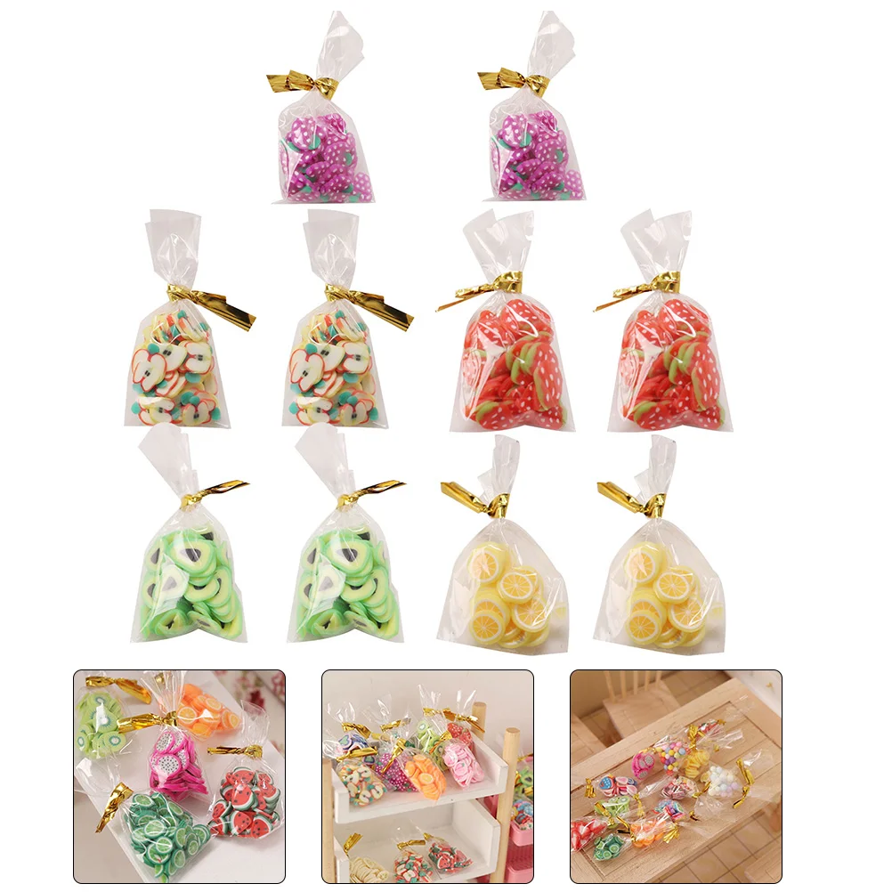 

10 Pcs Dollhouse Mini Sweet Candy Miniature Toys Children’s Model Small Pretend Food