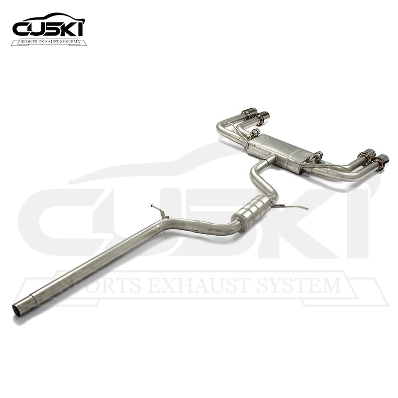 CUSKI Catback Exhaust For Audi A3 2.0T 2014-2020 1.4T/1.8T/2.0T Exhaust System With Racing Car Voice Wave