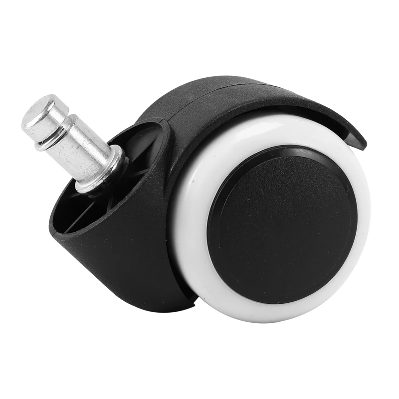 50Mm Office Chair Roller Castor Wheels - Set Of 10 - Black&White