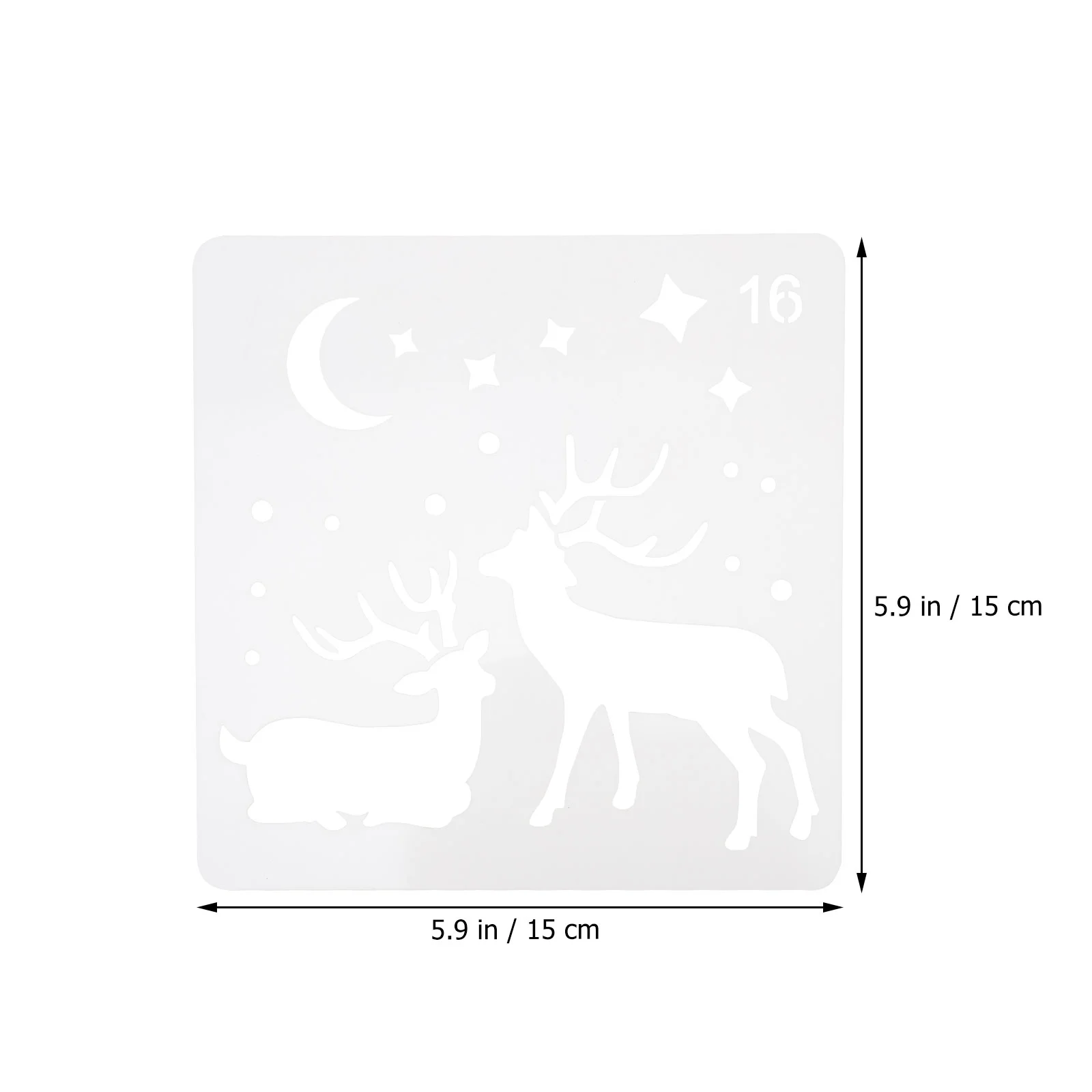 16 Pcs Winter Stencil Reusable Christmas Painting Template Kids Drawing Templates Mold Stencils Child