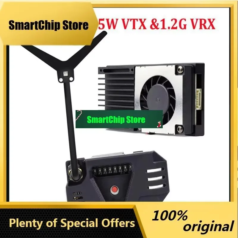 SmCpHGLRC ZEUS 1.2G 4.5W VTX 8CH 25mW 800mW Switchable 2-8S VTX Video Transmitter Module 1.2G 8Ch VRX For Long Range FPV Drone
