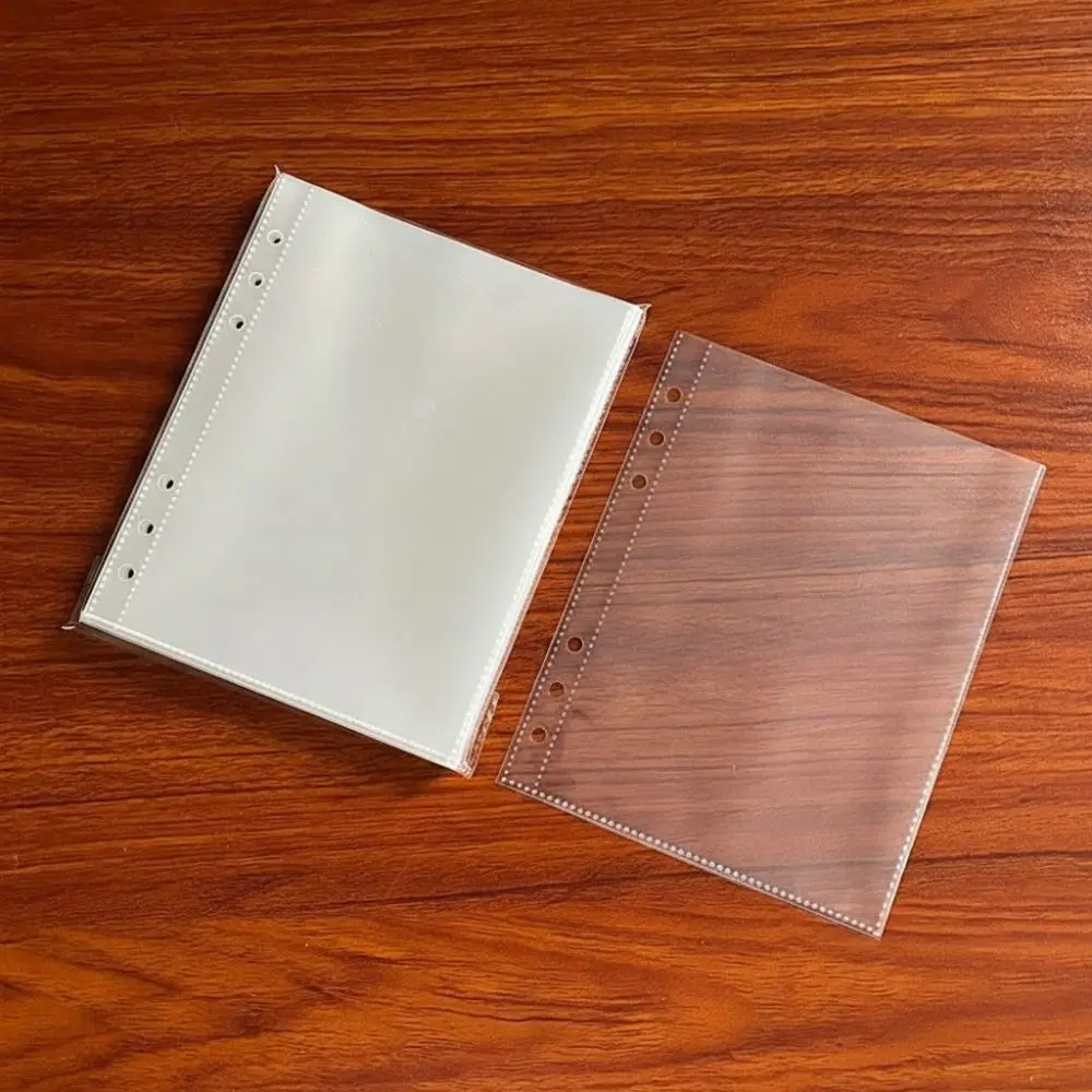 Inner Page Card Binder A5 Photocard Binder Sheets Transparent PP Acid Free Photo Album Refill Pages Photo Album Sleeves