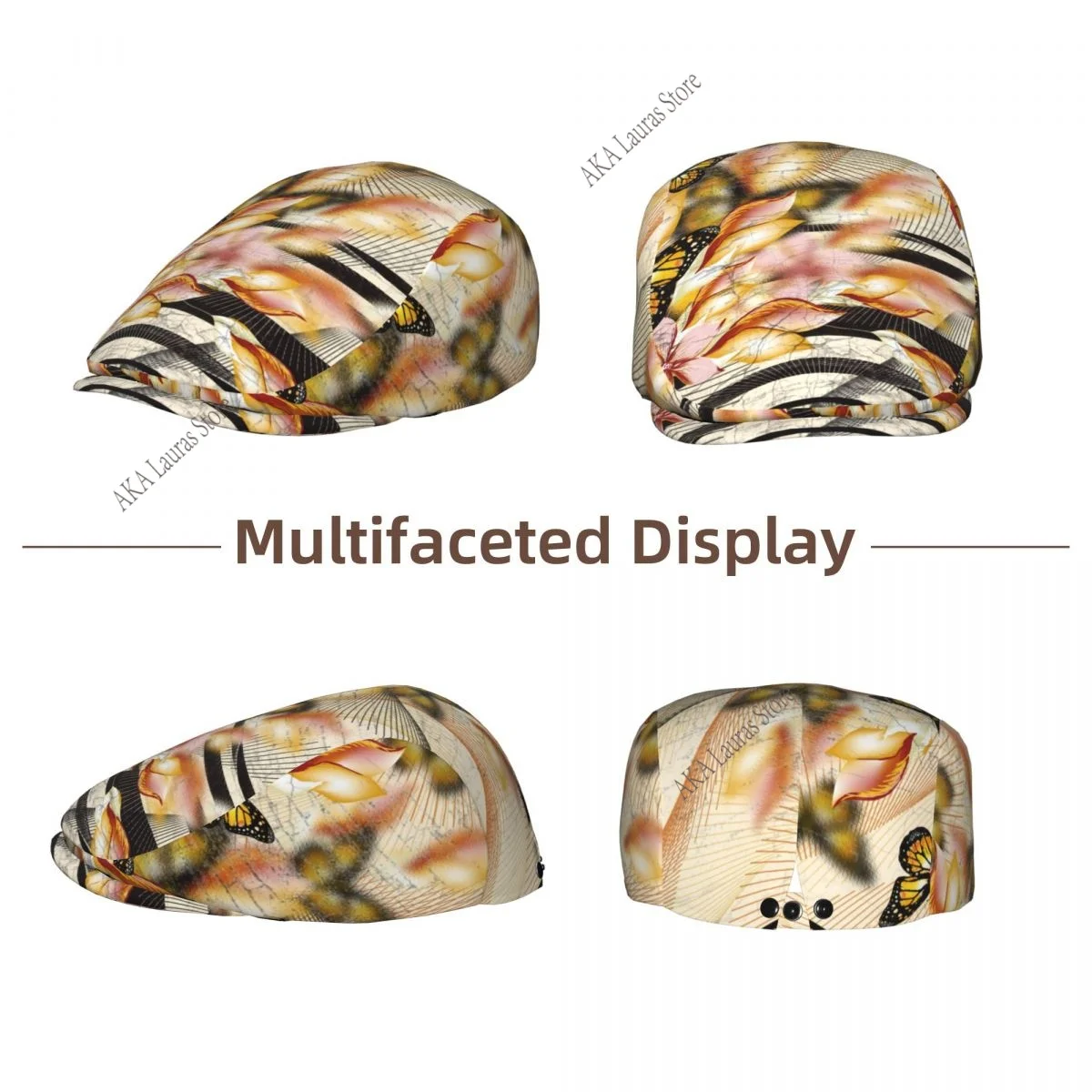 Spring and summers Baroque And Geometric Newsboy Caps Flat Peaked Cap Girl and Women Painter Beret Hats