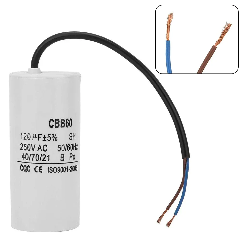 CBB60 Capacitor 120UF 250V Run Motor Generator Compressor Water Fan Air Conditioner Electronic Component