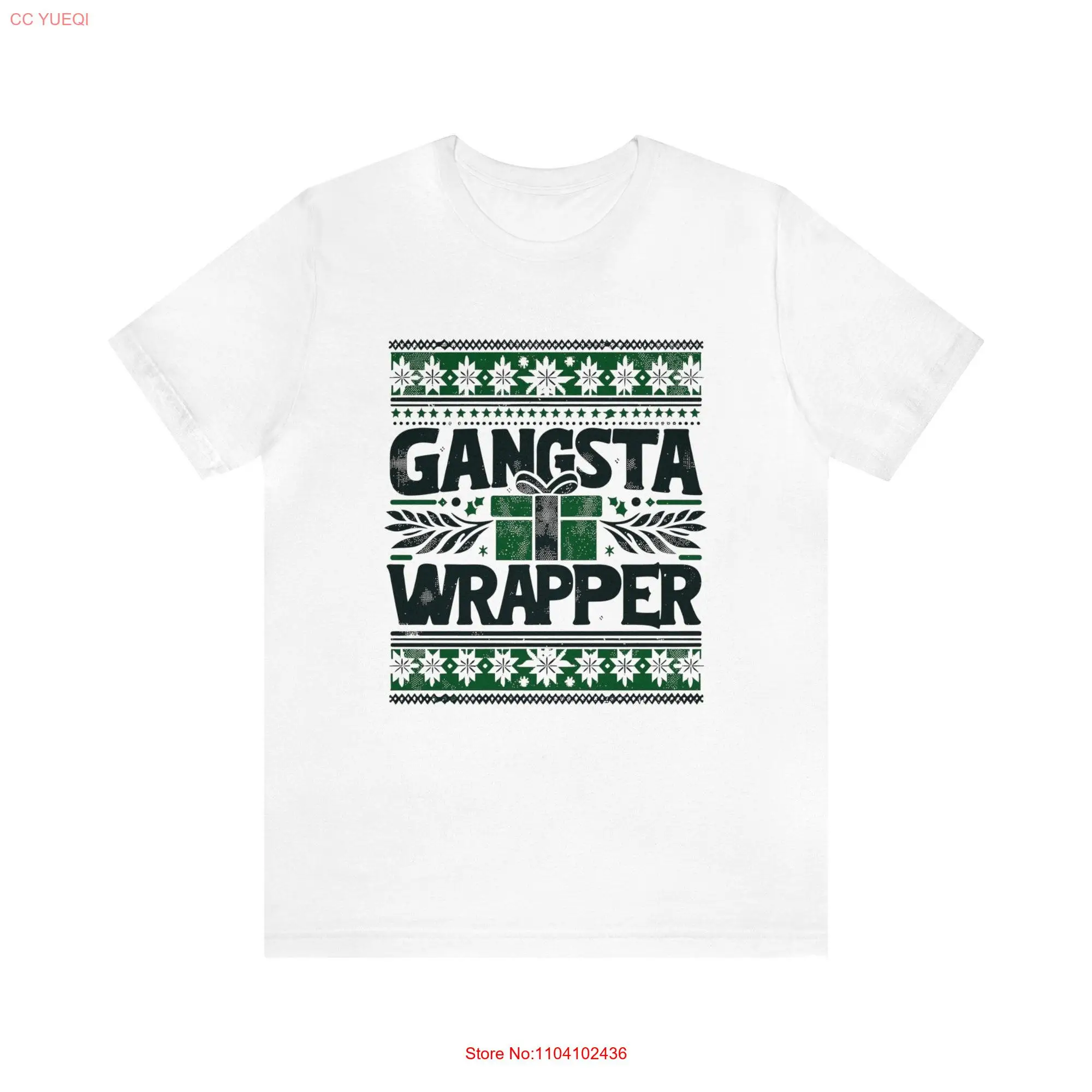 Vintage Gangsta Wrapper Christmas T Shirt For Holiday Parties and Ugly Sweater friends reunions long or short sleeves