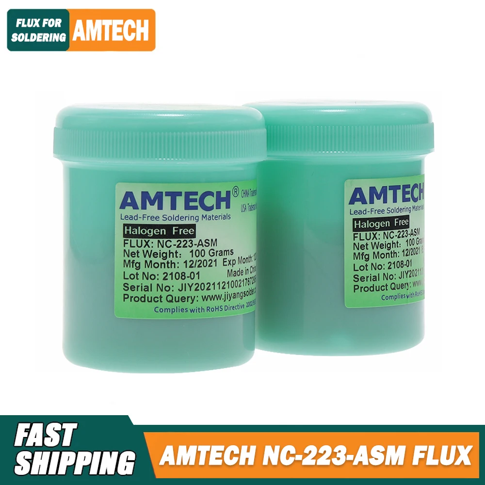 AMTECH-NC-223-ASM Tin Solder With Flux 100g 223 Flux Solder Paste for Soldering Bga Rework Station Welding Tools Flux Paste