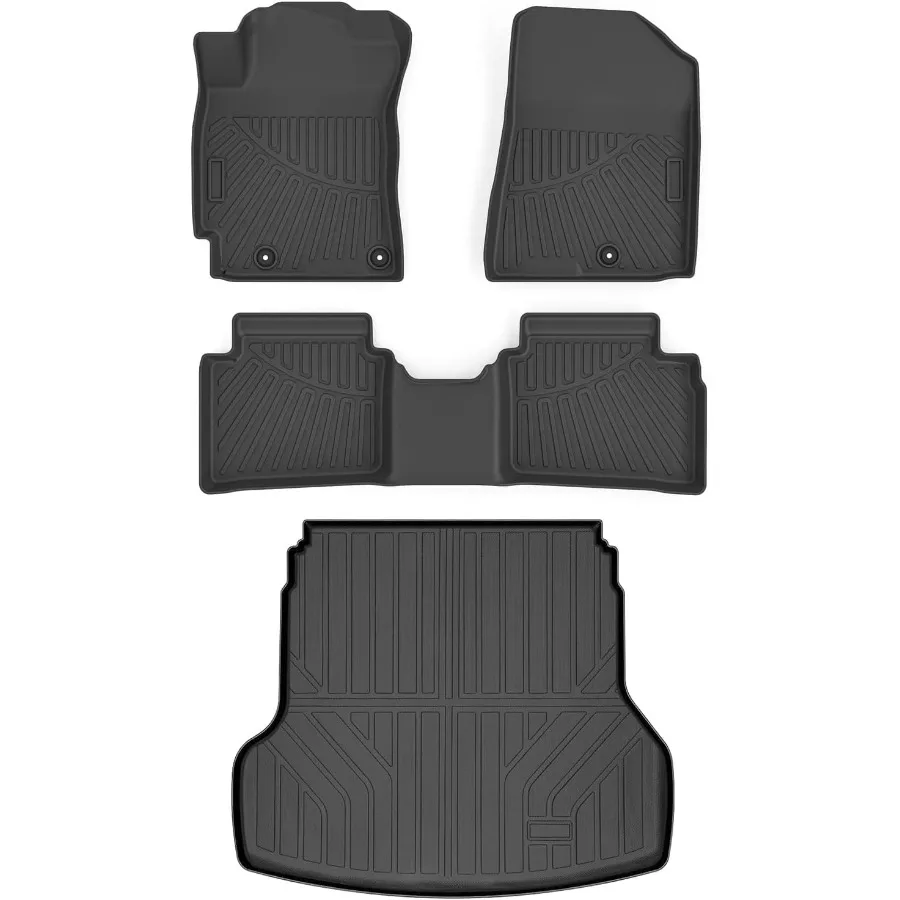 

Heavy Duty Rubber Car Floor Mats with Cargo Liner for 20192024 Kia Forte S EX FE LX LXS GT GTLine All Weather Protection Fitmen