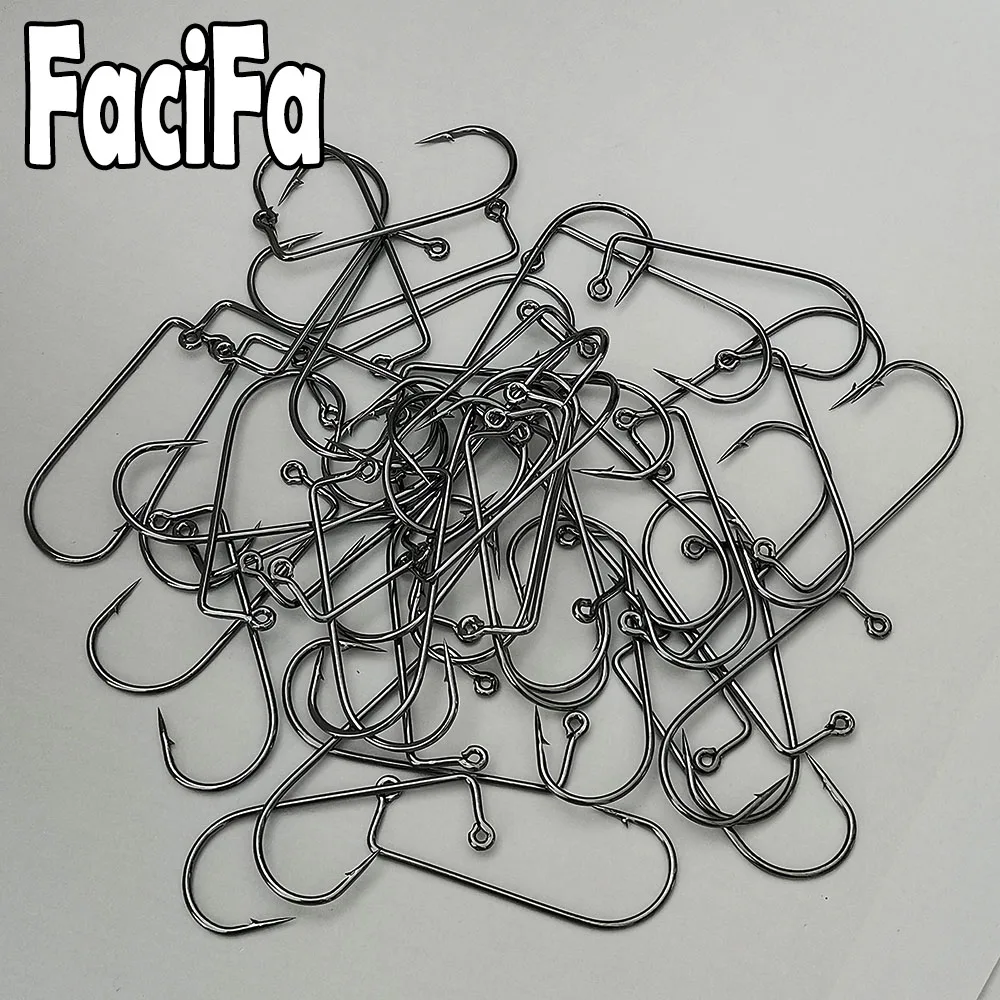 500 pcs 90 Degree Jig Fly Tying Strong Wire Saltwater Freshwater Fish Hook Aberdeen jig fishing size 6 4 2 1 1/0 to 4/0# image 6