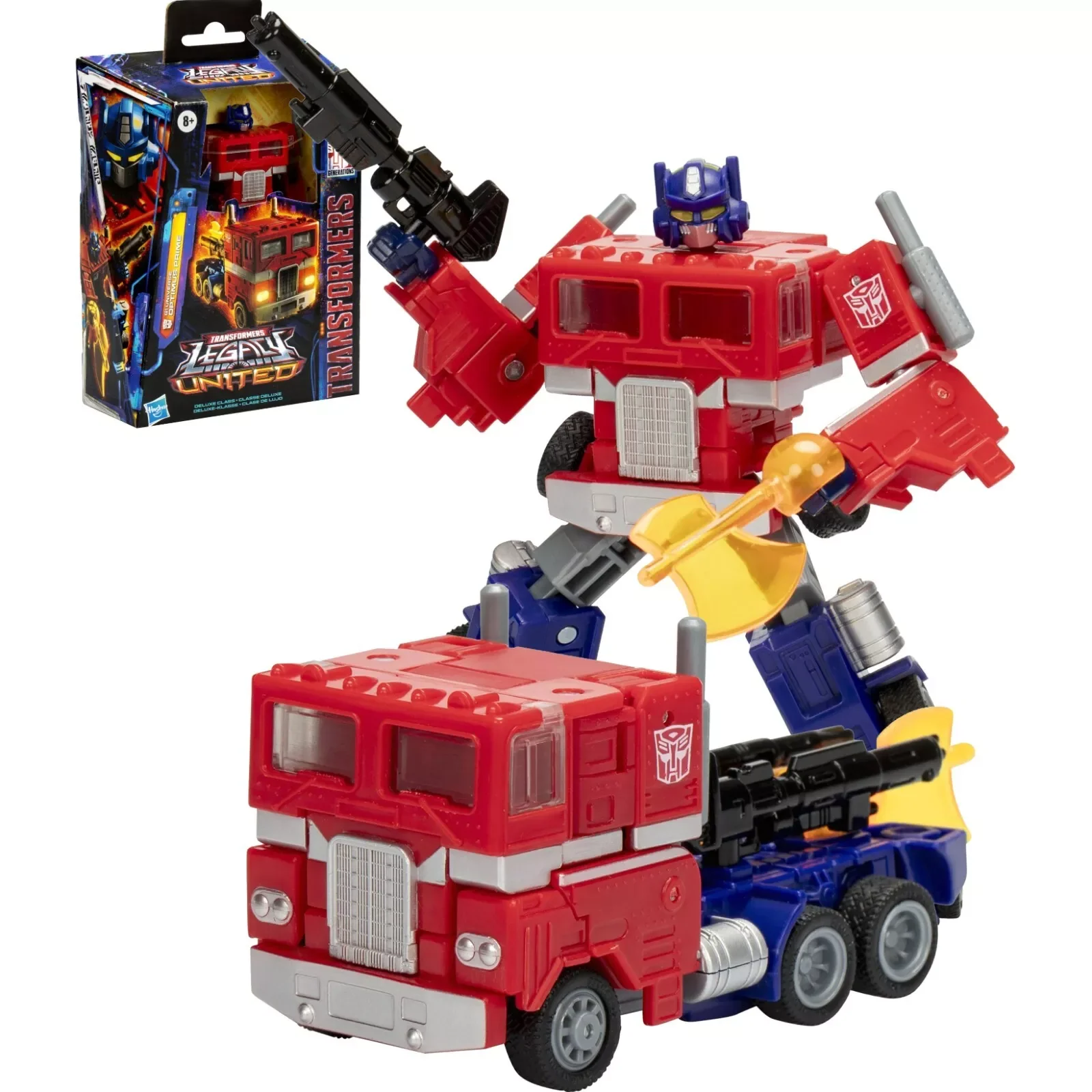 TAKARA TOMY Transformerstoys Legacy United Deluxe Class G1 Universe Optimus Prime 5,5-calowa figurka prezent F9848