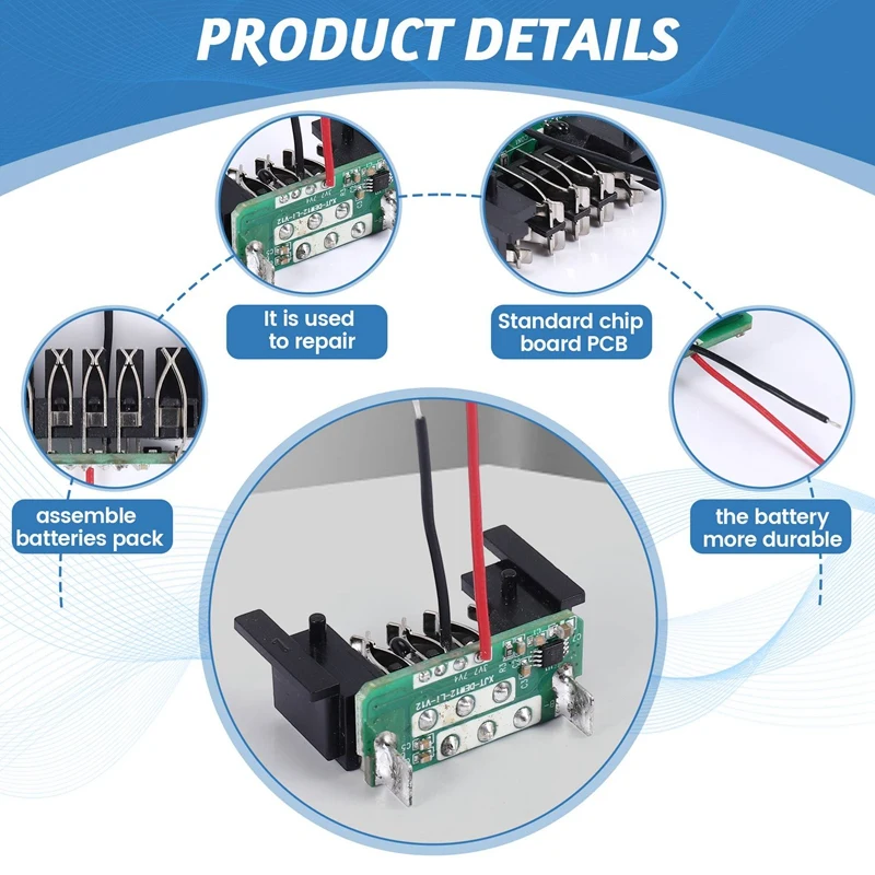 DCB120 Electric Drill Battery PCB Charging Protection Circuit Board For Dewalt 12V 10.8V Li-Ion Battery