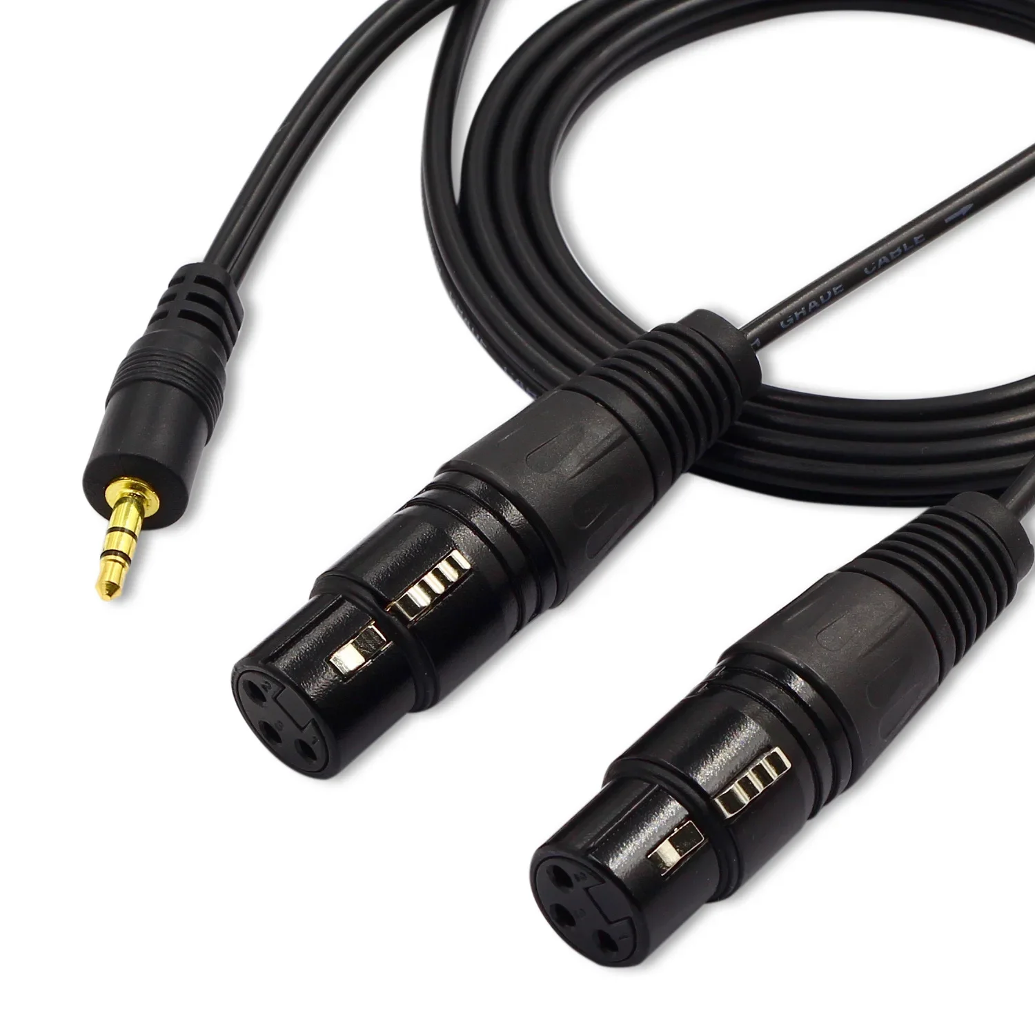 1.5m 3.5mm Jack do kabla Dual XLR Stereo Xlr do 3 5 Jack Aux kabel Audio dla głośników mikser z męskiego na męskie żeński