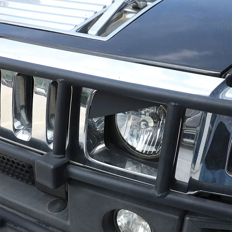 For Hummer H2 2003-2009 Carbon Steel Black Car Headlight  Angry Eyes Headlight Cover Car Accessories