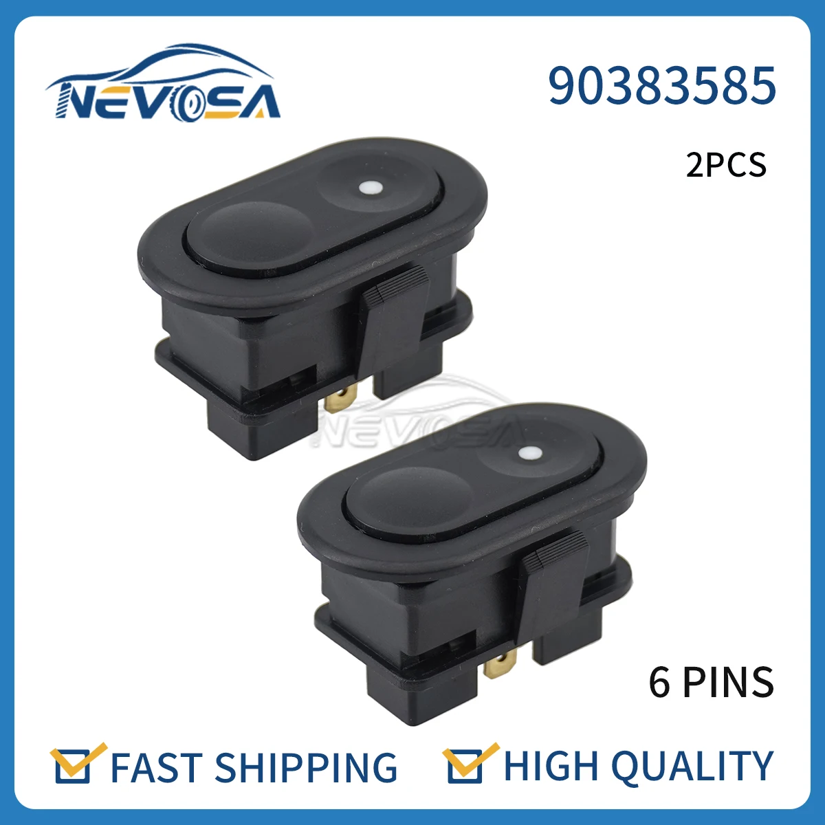 Nevosa – interrupteur de commande de vitre de voiture électrique 90383585, 2 pièces, pour Opel Astra F 1991-2005 Vectra A 1988-1995 Corsa B 6240060