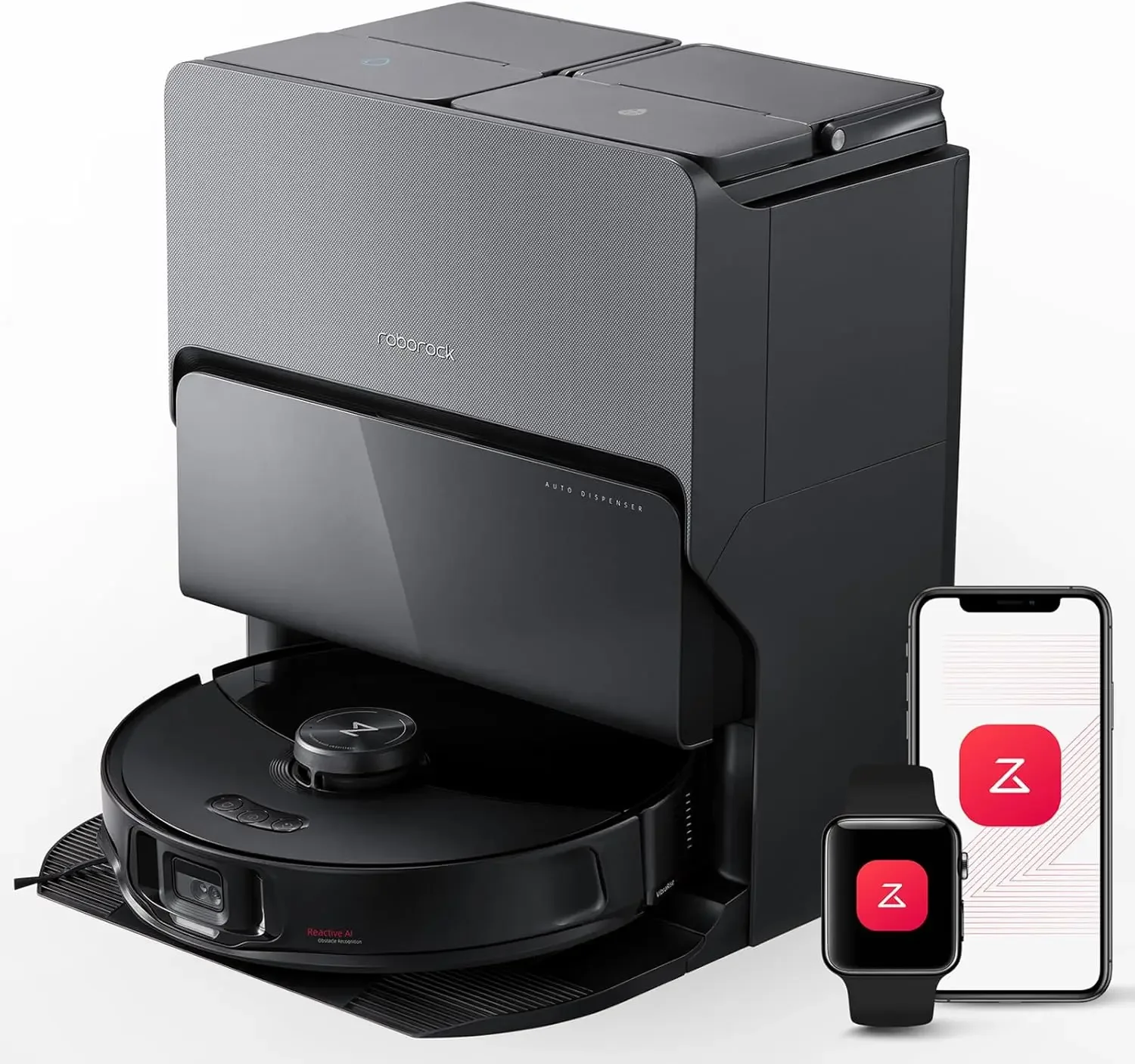 

barnd new. roborock S8 MaxV Ultra Robot Vacuum & Sonic Mop, 10000 Pa Suction, Corner to Edge Deep Cleaning, Hot Air Self-Dryi