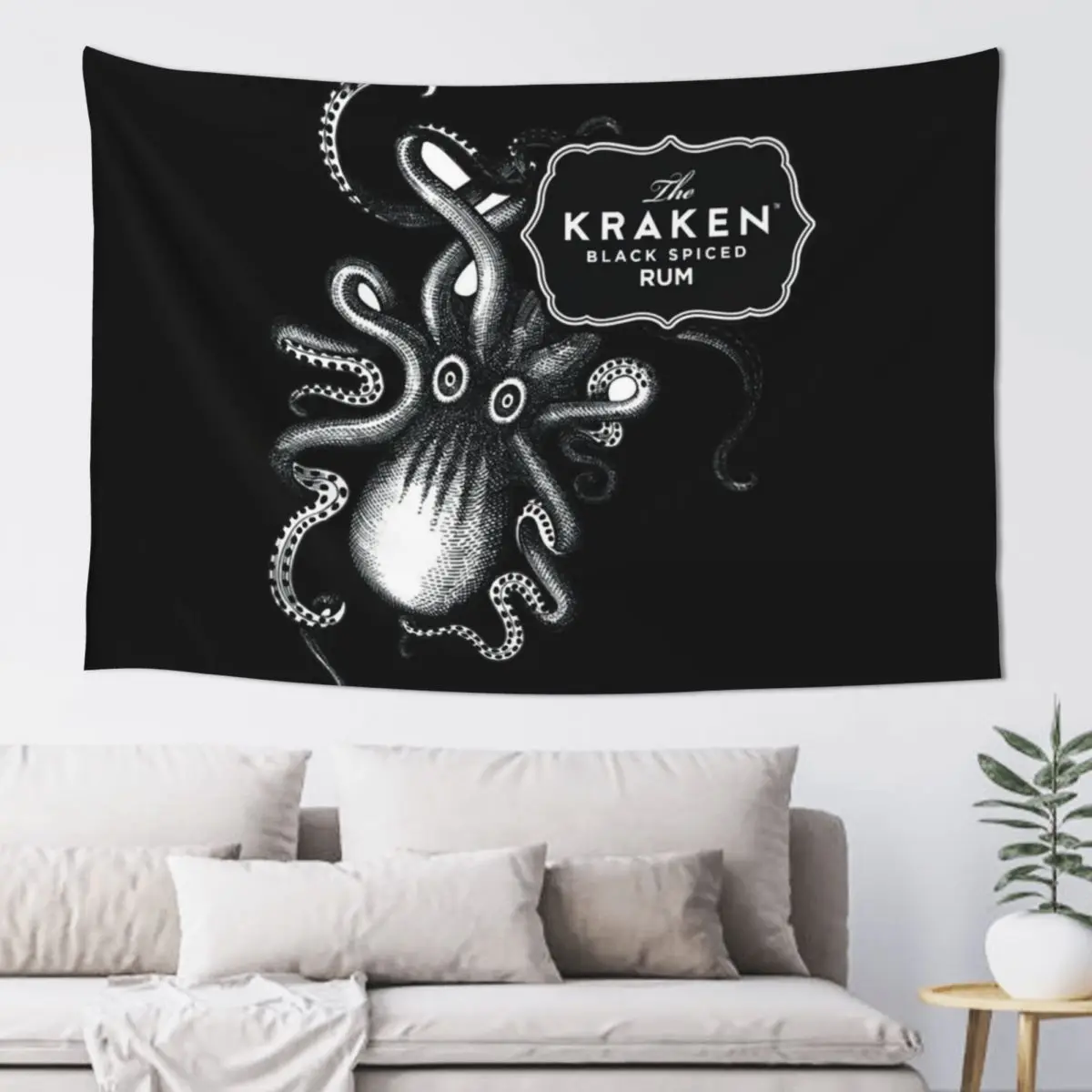 

Kraken Rum Tapestry Outdoor Decor Home Decor Aesthetic Aesthetic Room Decor Korean Tapestry