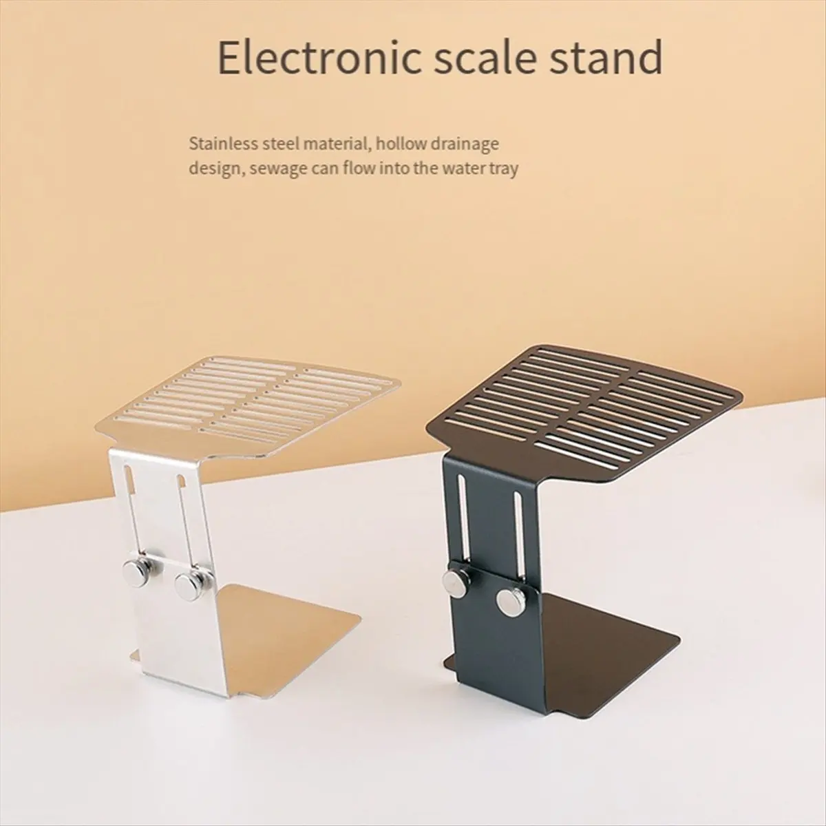 Coffee Scale Bracket Waterproof Coffee Extraction Rack Stainless Steel Scale Rack Electronic Scale Elevation Rack Black