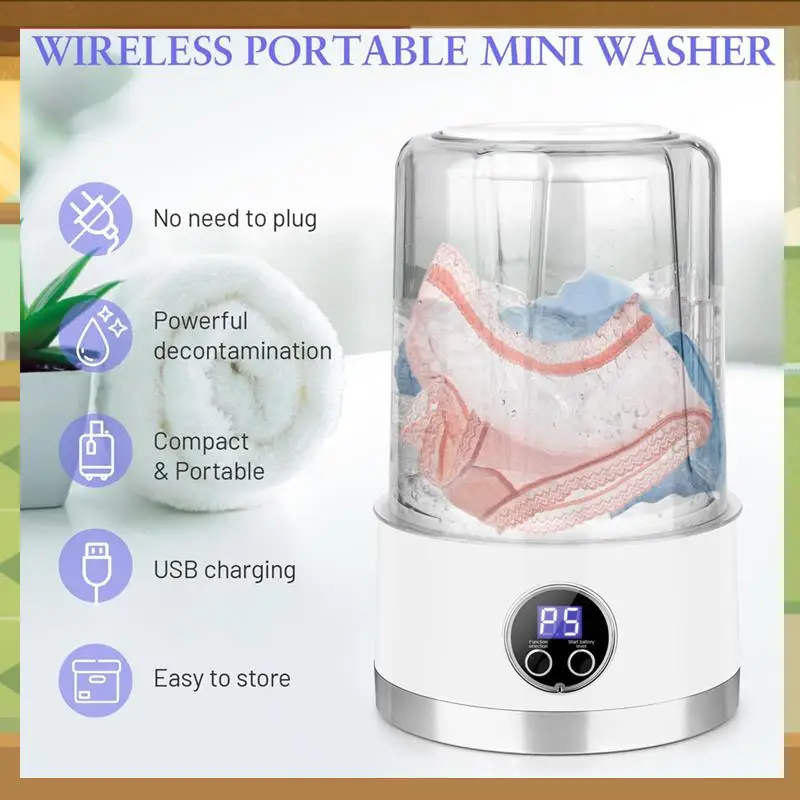 

Стиральная машина, перезаряжаемая стиральная машина, 3000 мАч, компактное нижнее белье для глубокой очистки, подходящее для квартир-BAAX