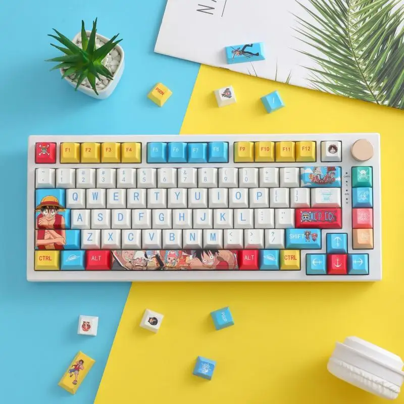 

One Piece Keyboard Cap Keyboard Decoration Translucent Mechanical Keyboard Cartoon Monkey D. Luffy Keyboard Cap Boy Holiday Gift