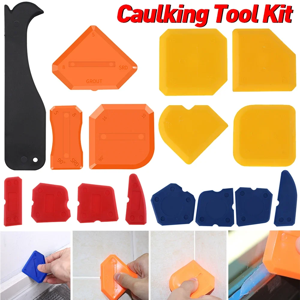 4/2pcs Cement Silicone Glass Scraper Sealant Grout Remover  Window Door Home Caulking Tool Finishing Sealant Grout Cleaning Tool