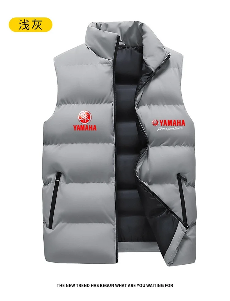 

2025 new men's Yamaha camisole warm vest sleeveless stand up collar cotton jacket vest vest vest winter fashion men's coat