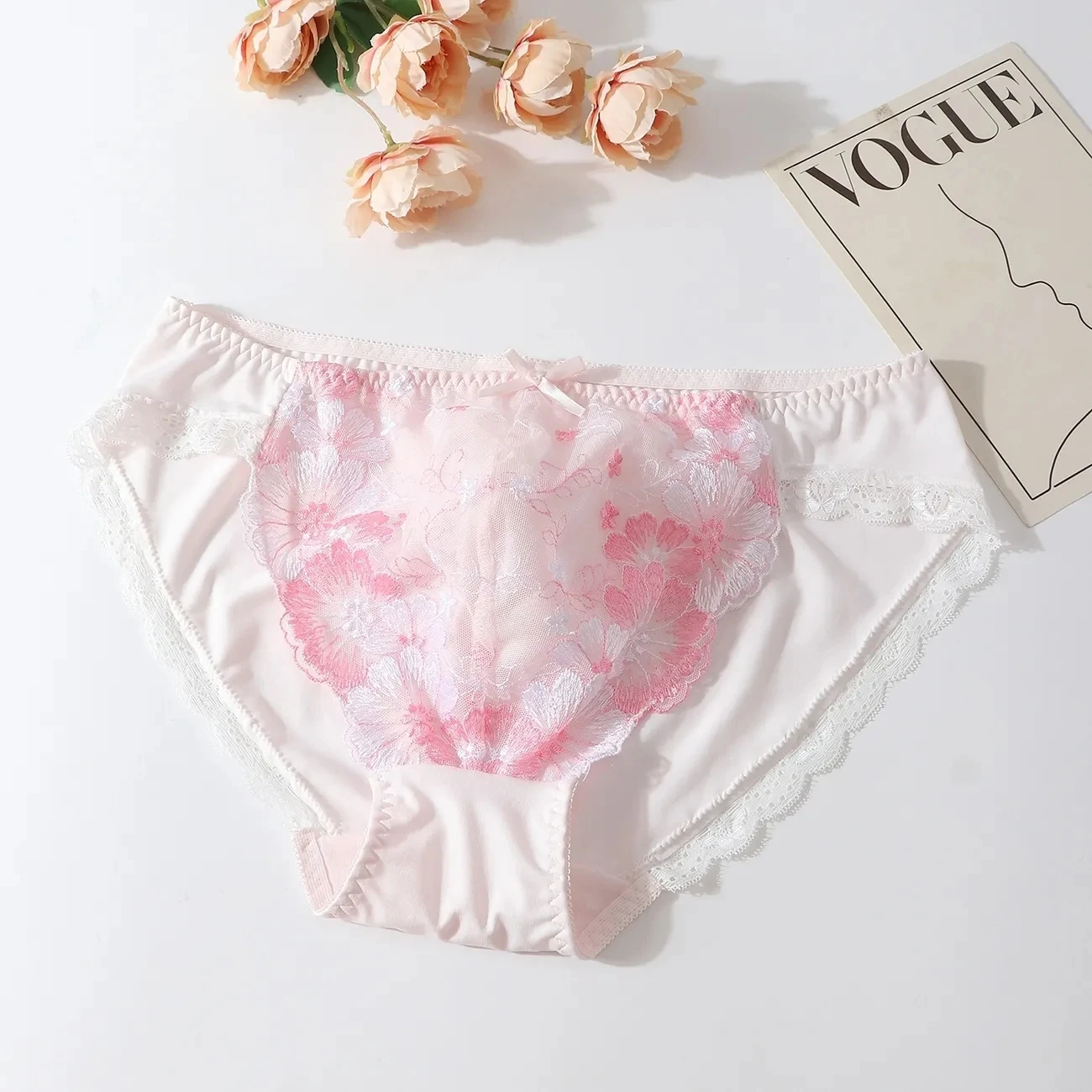 Handmade Man\'s Lace Soft Silky Touch Briefs Live Show Dance Panty DJ Club Sexy Costumes Private Party BF Harajuku