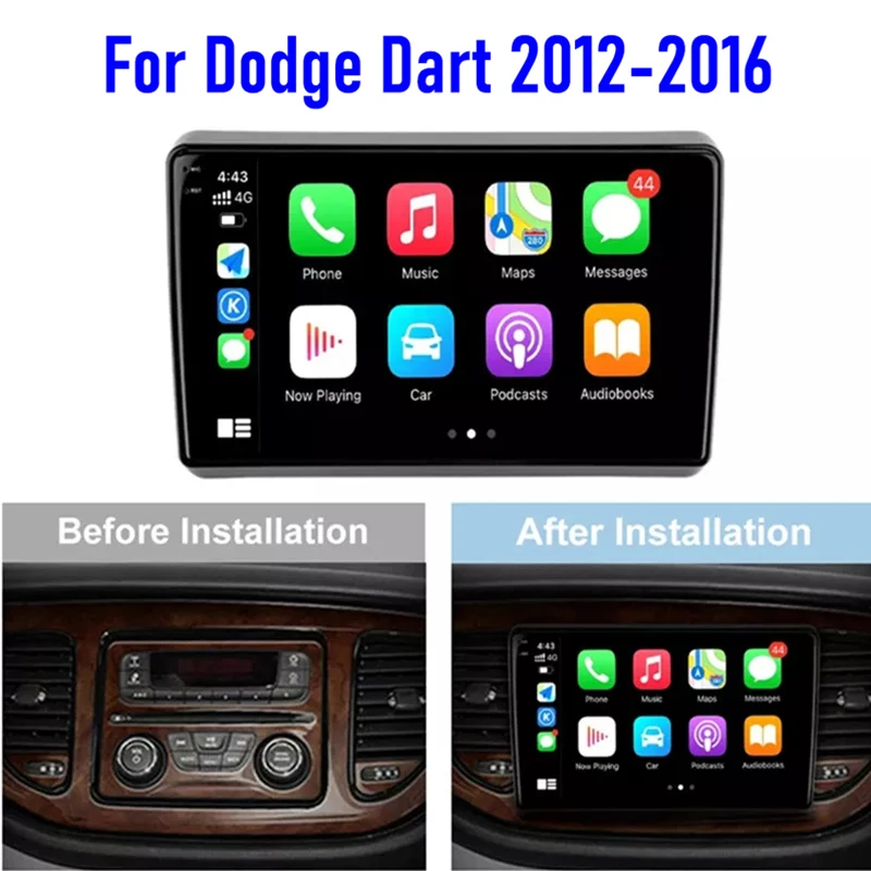 

9" For Dodge Dart 2012-2016 Car Stereo Radio Carplay Android 13 Auto Head Unit GPS WIFI Reversing Image Intelligent System 4-64G