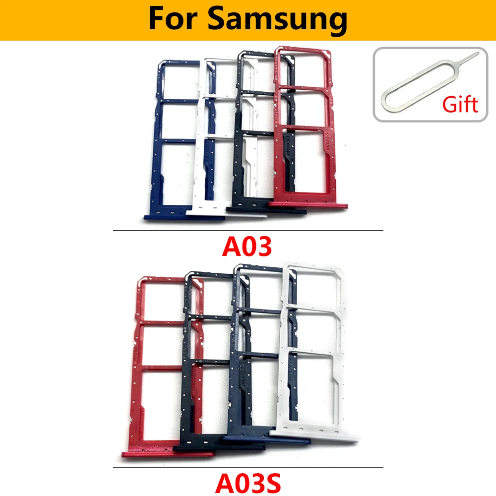 NEW Dual Card Micro Nano SIM Card Holder Tray Slot Holder Adapter Socket for Samsung A02S A03S A03 Core with Pin