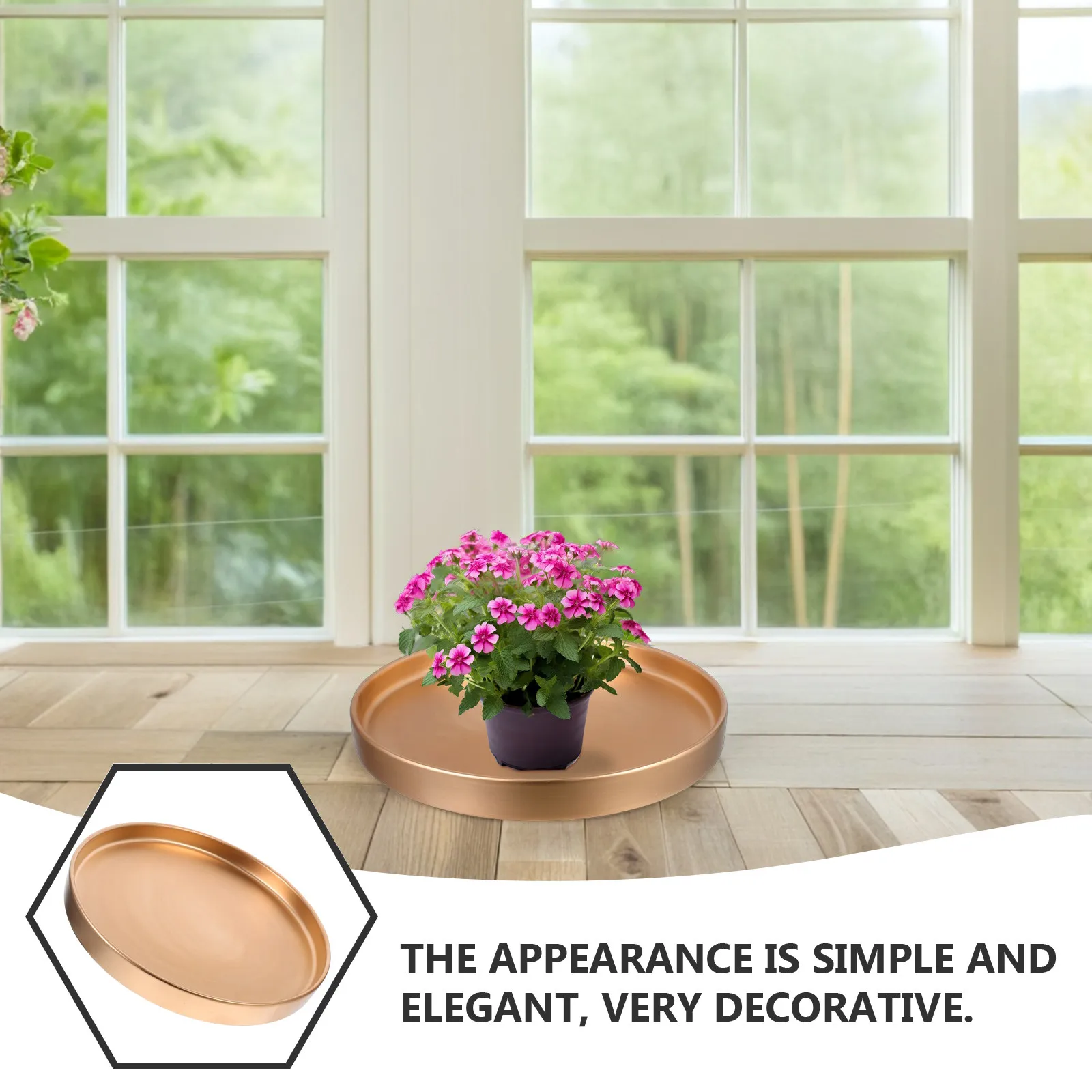 Large Round Ceramic Plant Saucer Finish Water Catching Tray for Potted Plants Indoor Decor Flower Pot Drainage