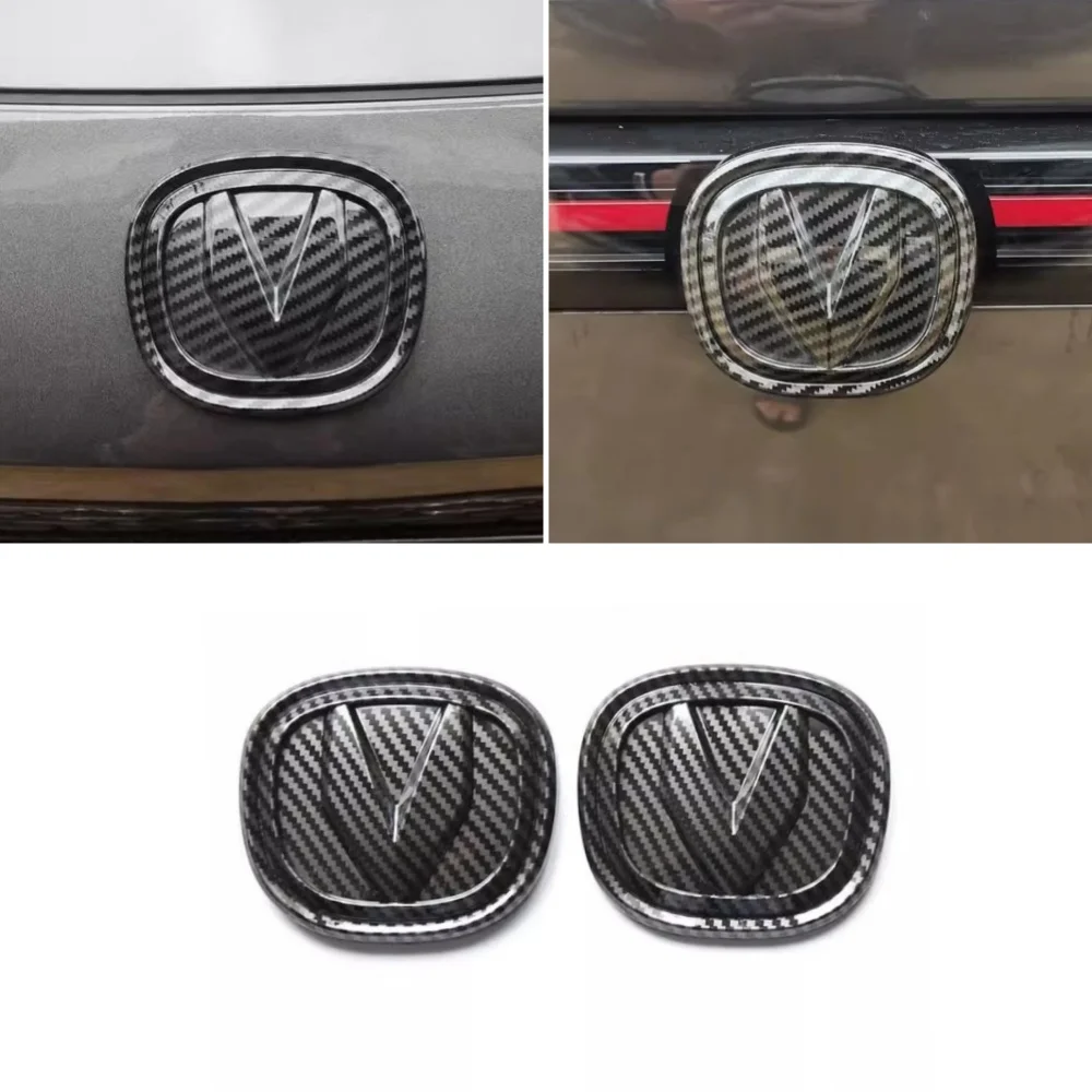 For Changan UNIV UNI-V 2023-2024 Car Steering Wheel Logo Front Rear Logo Car Wheel Logo Sticker Decor Cover Trim Accessories