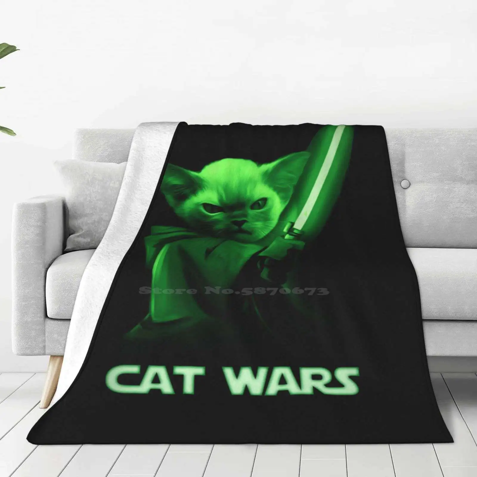 Cat Wars Soft Warm Throw Blanket Star Cat Wars