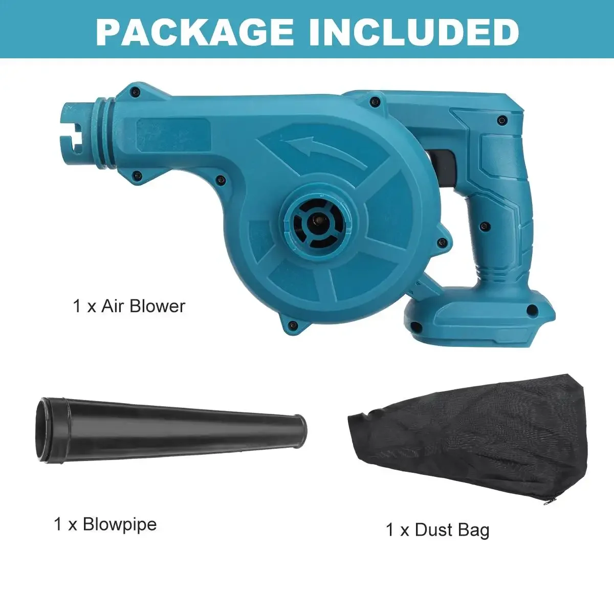 2200W Cordless Electric Air Blower & Suction Leaf Computer Dust Cleaner Collector Power Tools For Makita 18V Battery Dropship