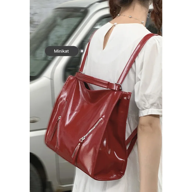 Miyagawa Large Capacity Backpack for Women's 2024 New Summer Fashion Shoulder Bag Korean Versatile Commuting Tote Bag