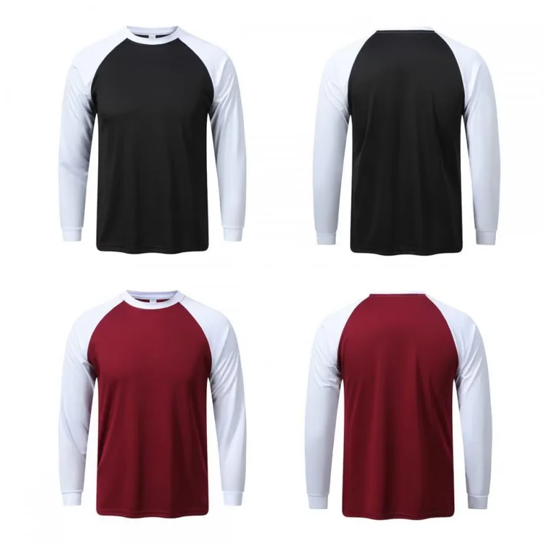 Men's Sport Long Sleeve Tops Quick Dry Fitness y2k T-shirts Bodybuilding Gym Tees Casual Skinny Elastic Breathability Sportswear