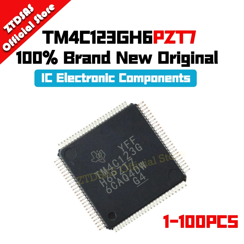 1-100pcs New Original TM4C123GH6PZT7 TM4C123GH6PZ TM4C123GH6 TM4C123GH TM4C123 TM4C IC MCU Chip LQFP-100