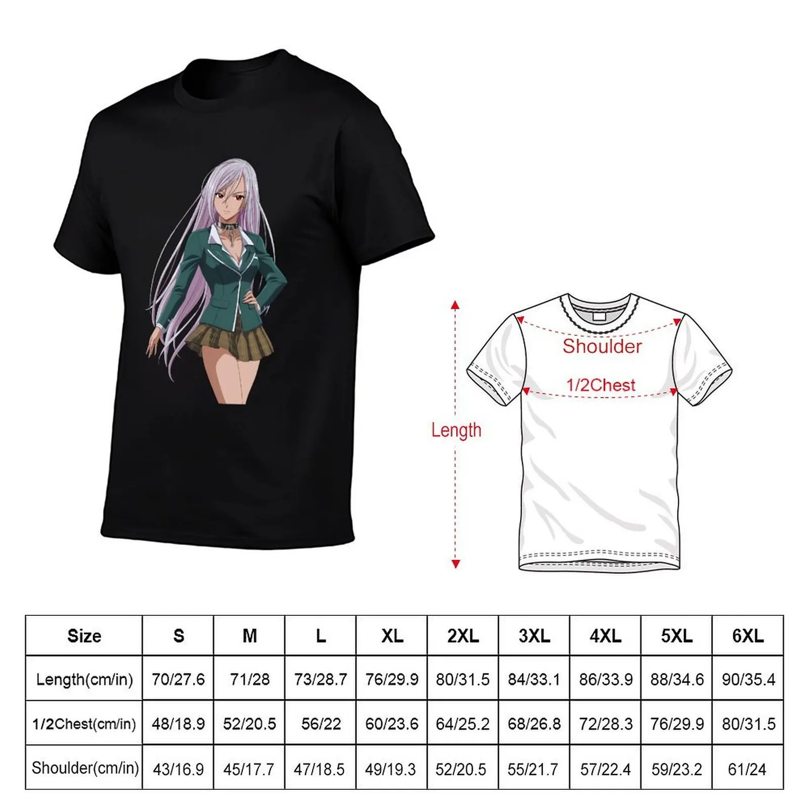 Moka Akashiya - Rosario Vampire T-Shirt anime tshirt man t shirt cotton T-Shirt