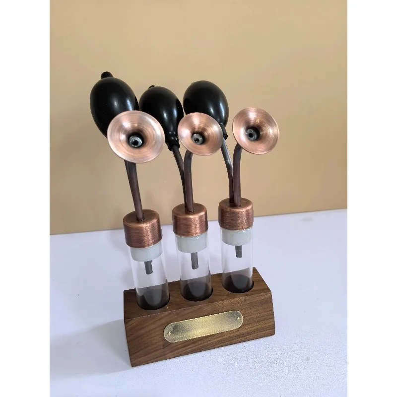 Glass creative custom scent bottle, copper scent instrument, perfume scent coffee beans