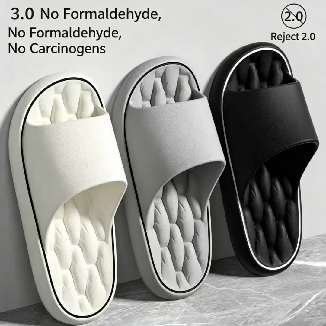 New Summer Women Bathroom Bathing Slippers Men Indoor Home EVA Anti-Slip Anti-Odor Couple Shower Leakage Quick-Drying Slippers