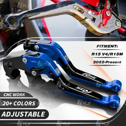 For Yamaha YZF R15M/R15 V4 2022-Present Clutch Lever Brake Lever Set Adjustable Folding Handle Levers Motorcycle Accessories