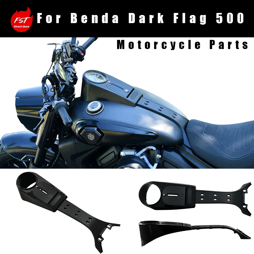 Brushed Fuel Tank & Instrument Cover, Widened Side Fairing, Easy No-Drill Installation Parts for Benda Black Flag 500
